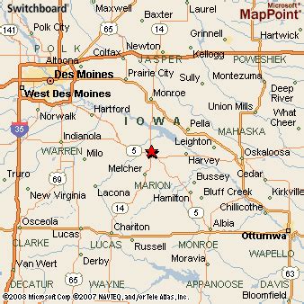 Knoxville, Iowa Area Map & More