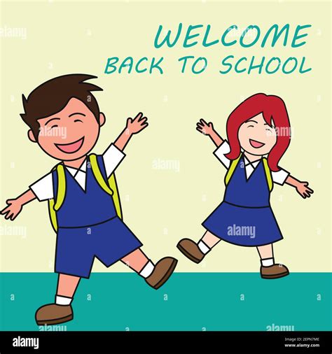 back to school cartoon concept. vector illustration Stock Vector Image & Art - Alamy