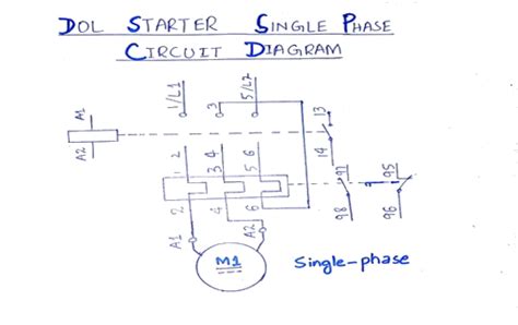 Dol Starter Wiring Diagram Single Phase