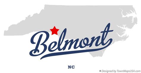 Map of Belmont, NC, North Carolina