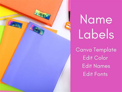School Supply Labels / Name Labels for School Supplies / School Labels / Back to School Labels ...