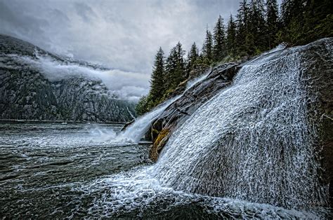 Tracy Arm Fjord Waterfall Photograph by Jason Lanier | Fine Art America