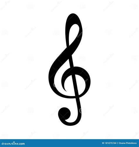 Treble Clef Icon Music Note Isolated On White Background. Vector Illustration | CartoonDealer ...