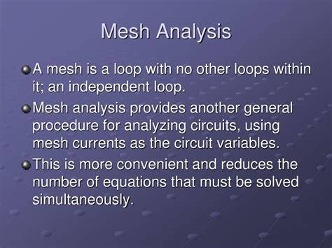 PPT - Mesh Analysis PowerPoint Presentation, free download - ID:2685893