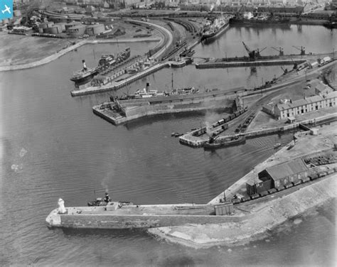 Ardrossan Harbour. Oblique aerial photograph taken facing east. 6 July ...