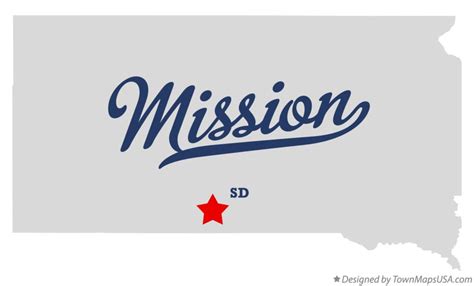 Map of Mission, SD, South Dakota