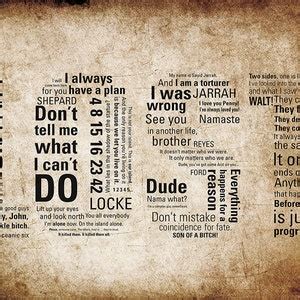 LOST Quotes Poster // Classic Drama Tv Show Art Print // Sci-fi // Geek ...