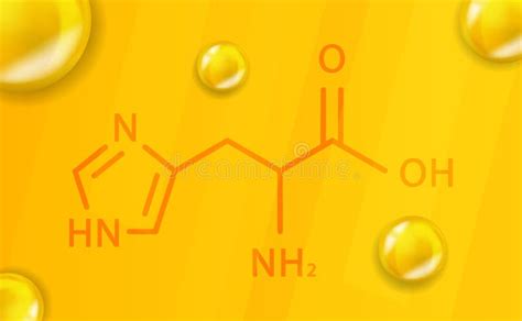 Histidine Chemical Formula. Histidine 3D Realistic Chemical Molecular ...