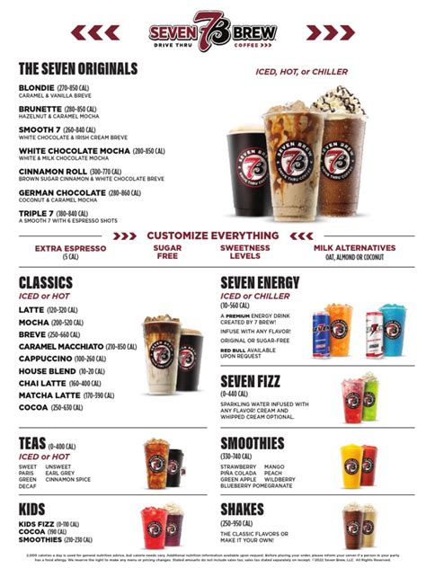 7 Brew Menu | PDF | Chocolate | Non Alcoholic Drinks