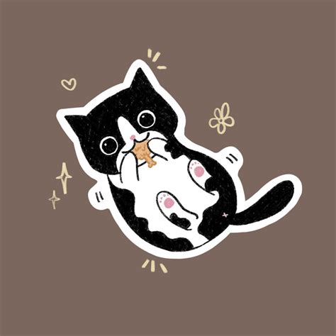 Gimme Chimken Tuxedo Cat Sticker - Etsy