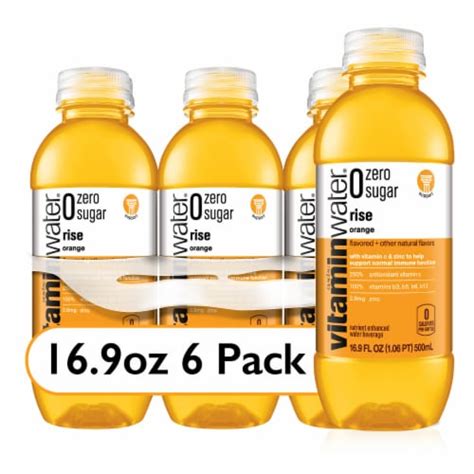 Vitaminwater® Zero Sugar Flavored Bottled Water, 6 bottles / 16.9 fl oz - Kroger