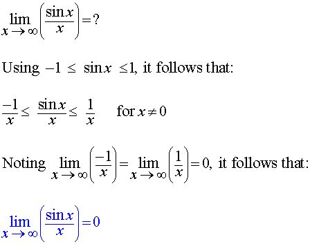 Squeeze Theorem For Limits