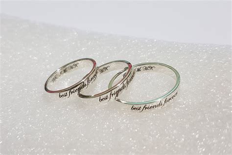 3mm Trio BEST FRIEND RINGS for 3 Friendship Ring for 4 Triple - Etsy UK