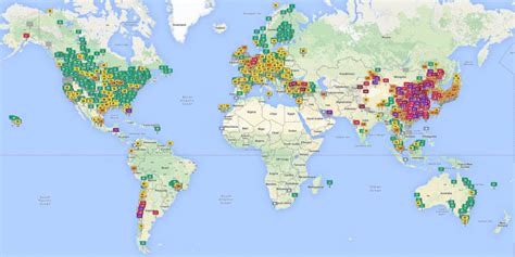 World Map Of Air Quality Index [Oc][1340X671] : Mapporn - Aqi Map ...