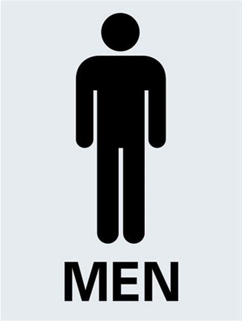 Mens Toilet Sign Metal | Black & White | BMCo Plumbing
