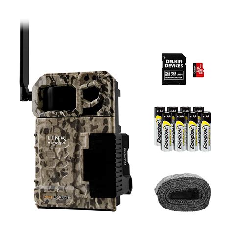 SPYPOINT Link-Micro-LTE Premium Pack Cellular Trail Camera Including 8 AA Batteries and a 32g ...