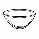 Illustration Vector Outline Cartoon bowl For Kids coloring Book  sketch template