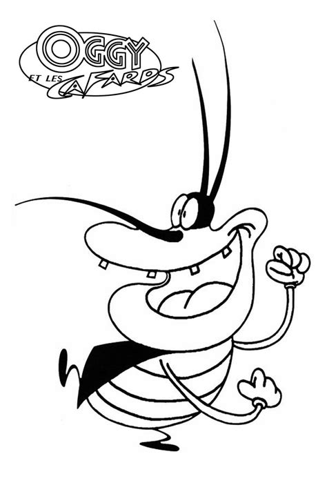 Oggy and the cockroaches free to color for kids - Oggy And The Cockroaches Kids Coloring Pages