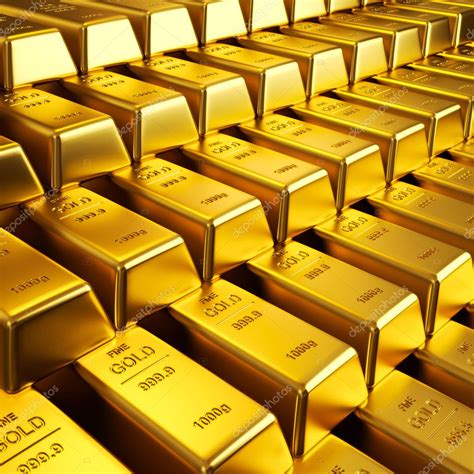 Pictures : show me gold bars | Stacked gold bars — Stock Photo ...