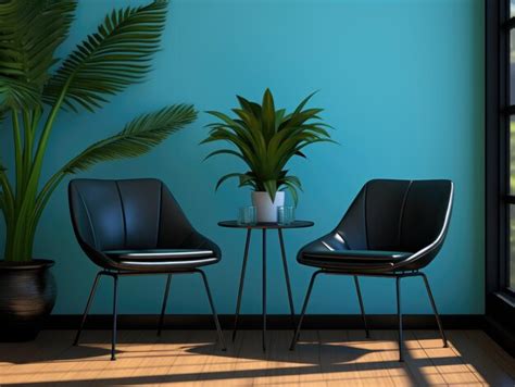 Premium AI Image | Modern office with plants for a refreshing and ...