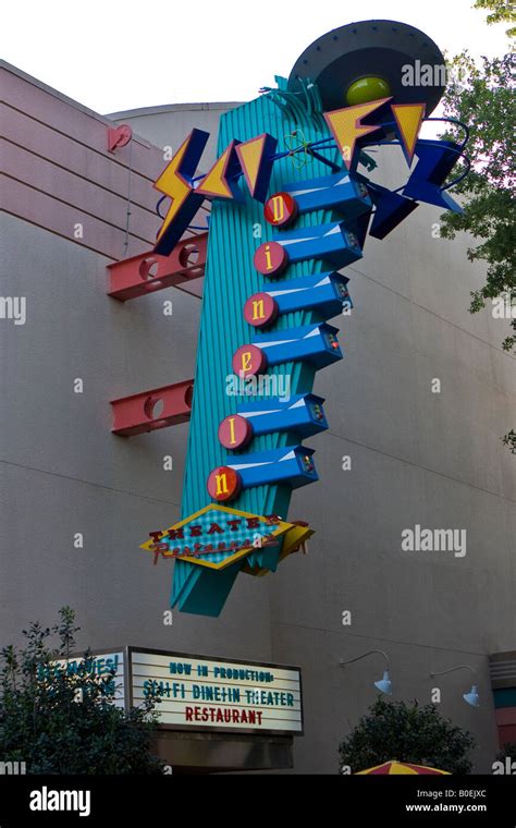 Sci-Fi Dine-In Theater and Restaurant Sign at Walt Disney World Resort ...