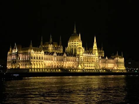 Budapest river cruise in the evening