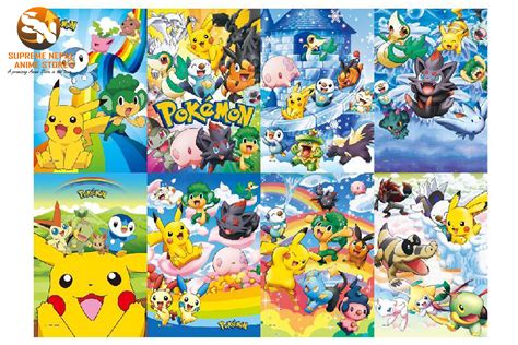 Pokemon 8 Pcs. of Embossed Posters – Anime Store