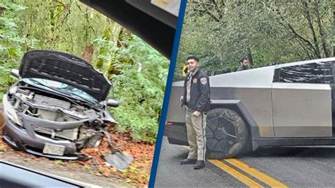 Damage to Tesla Cybertruck involved in head-on collision has left people shocked