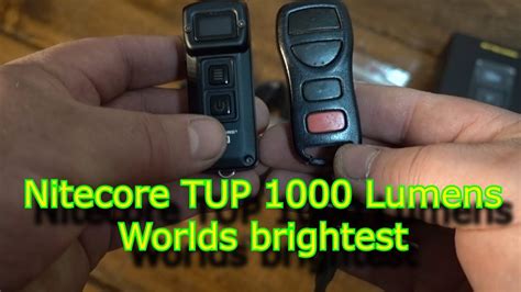 Brightest Keychain Flashlight 1000 Lumen Nitecore TUP - YouTube