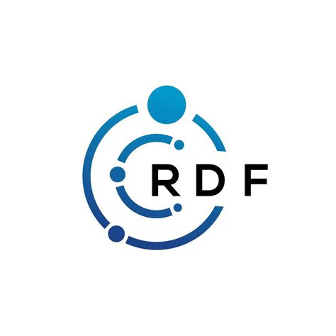 RDF letter technology logo design on white background. RDF creative initials letter IT logo ...