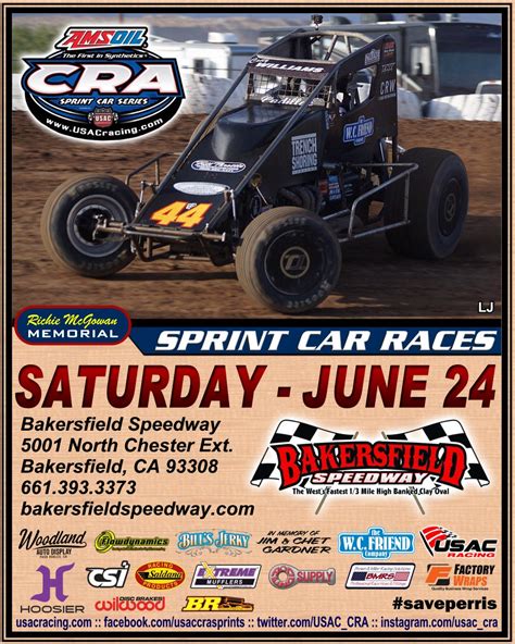 USAC/CRA Sprint Cars on Twitter: "This Saturday, June 24th, the AMSOIL USAC/CRA 410 Sprint Cars ...