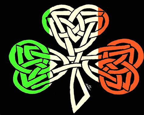 Irish Flag Shamrock Wallpaper