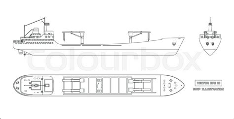 General Cargo Ship Drawing