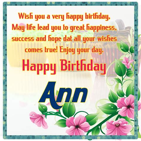 Happy Birthday Ann - AZBirthdayWishes.com