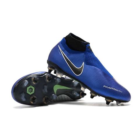 Nike Phantom VSN Elite DF SG-Pro Anti Clog Racer Blue Black Metallic Silver