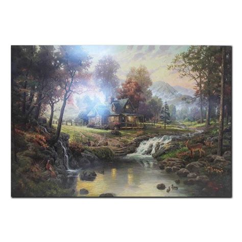 Thomas Kinkade's "Mountain Retreat" open edition print