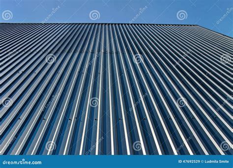 Aluminum roof. stock image. Image of industry, gray, garage - 47692529