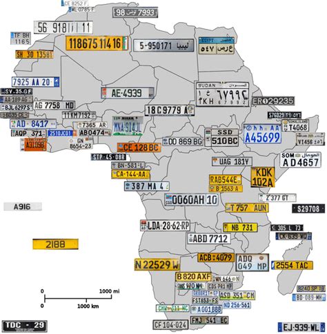 License plates of Africa map (2023) [5994x6144] : r/MapPorn