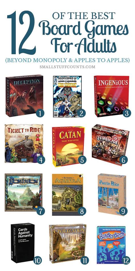 12 Of The Best Board Games For Adults (Beyond Monopoly & Apples to Apples)