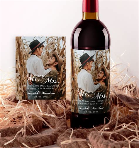 Photo Wine Label Custom Wine Labels Personalized Wedding Wine Label ...