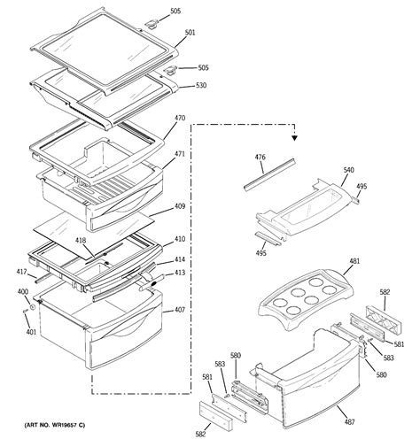 GE Refrigerator : Deli Drawer Cover Assembly (WR32X10579) {P3467 ...