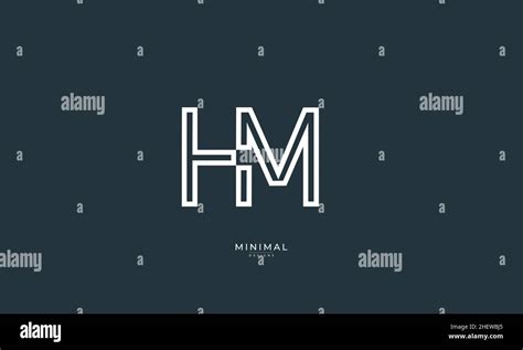 Alphabet letter icon logo HM Stock Vector Image & Art - Alamy