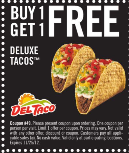 22 best Del Taco images on Pinterest | Del taco, Coupon and Coupons