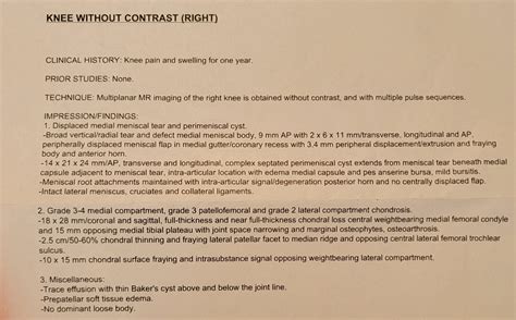 Knee MRI Results : r/medical