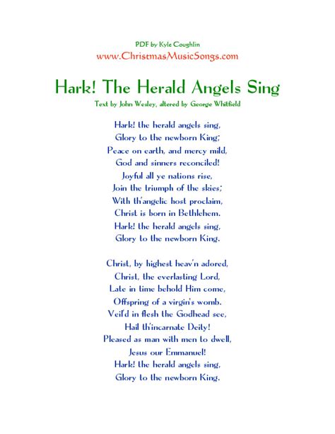 Hark! The Herald Angels Sing lyrics