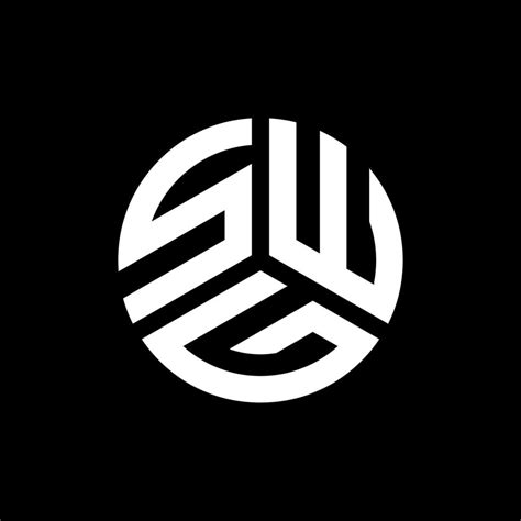 SWG letter logo design on black background. SWG creative initials letter logo concept. SWG ...