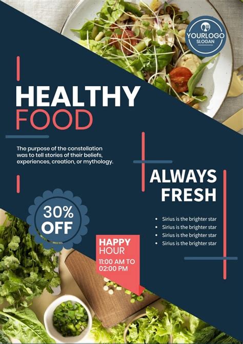 Edit and get this Professional Healthy Food Always Fresh Poster ...