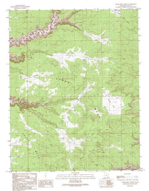 Cedar Mesa North topographic map, UT - USGS Topo Quad 37109d8