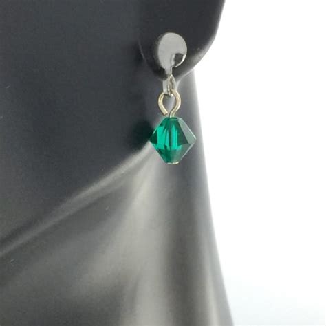 Hypoallergenic Earrings in May Birthstone Emerald | Sensitively Yours