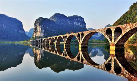 Elegant Donghong Aqueduct in Shanglin county, Guangxi Nanning, Guangxi, Green City, Folk Song ...